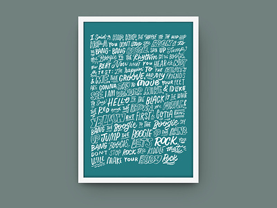 Rappers Delight - Lyrical Lettering design hand drawn type hand lettering illustration lettering lyrics procreate rappers delight sketch sugarhill type typography