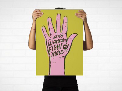 I don't wanna fight no more 90s design green hand hand drawn type hand lettering illustration lettering logo lyrics sketch type typography