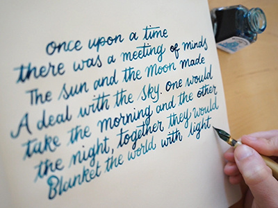 Monoline Dip Pen calligraphy dip pen hand drawn type hand type lettering monoline type