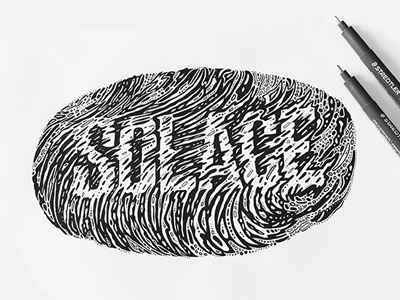 Solace distorted type hand drawn type lettering micron sketch type typography