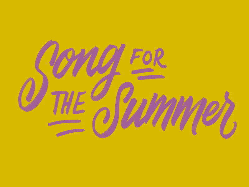 Song For The Summer hand lettering yellow lyrics stereophonics lettering type