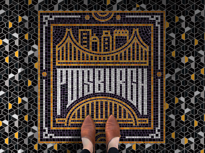 Pittsburgh Fauxsaic design fauxsaic illustration personal project photoshop pittsburgh