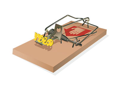 YOLO experiment illustration mouse trap vector word play yolo