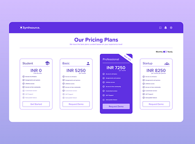 Product Pricing Page app branding design icon typography ui ux