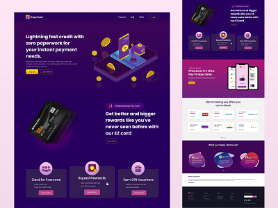 Cash Credit Website app design typography ui ux vector