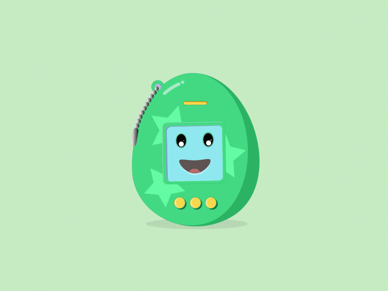 Tamagotchi animation design graphic design illustration motion graphics vector