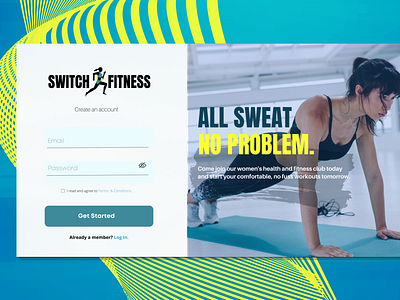 SWITCH Fitness | Sign Up Page - 001 branding dailyui graphic design ui ux