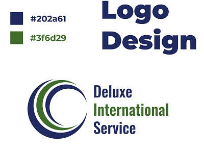 Deluxe international service branding design graphic design logo vector