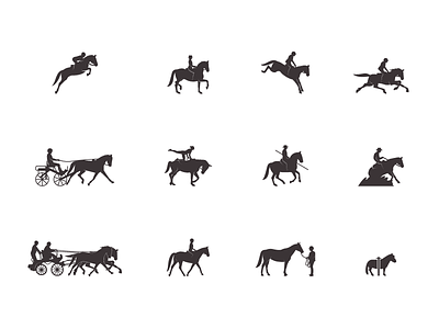 Equestrian dressage equestrian equitation glyph horse icon jockey jumping riding shape sport