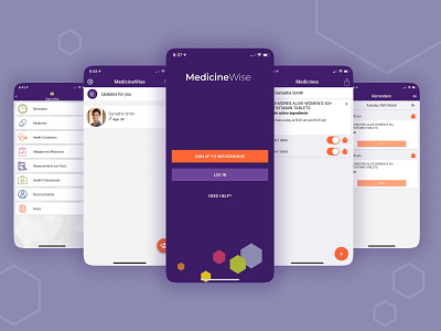 Medicine Management Mobile Application app branding design graphic design logo ui ux