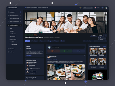 Teachers And Student Community - Ui Concept branding community course design events saas student teacher ui ui design uiux ux web