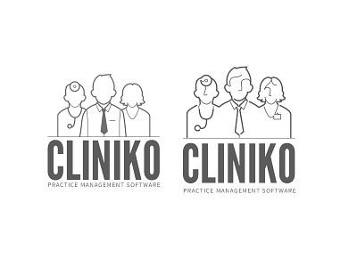 Cliniko logo play design illustration logo