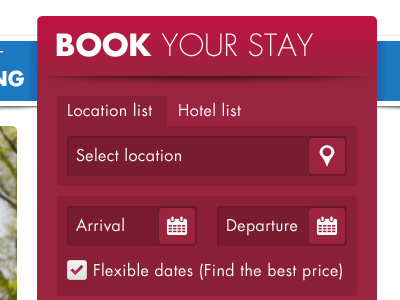 Hotel Booking booking form ui website