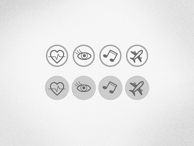 Amenity icons beauty circle entertainment fitness flight health hotel icons mono web web design