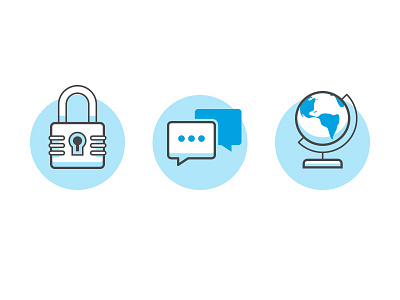 Service Icons chat circle customer globe grey icon icons illustration padlock secure security support web world worldwide