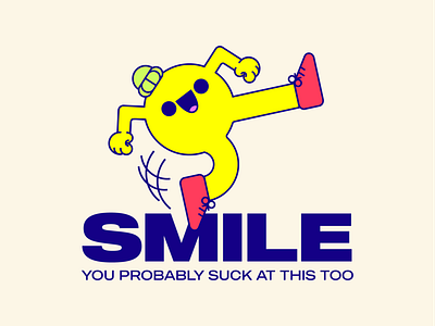 SMILE - You suck cartoon character design cheeky illustration illustrator smiley smiley face vector