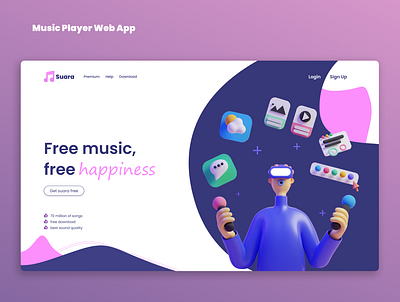 Music Apps Web apps branding graphic design logo mobile ui web
