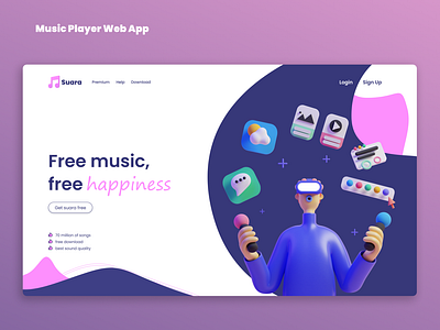 Music Apps Web apps branding graphic design logo mobile ui web