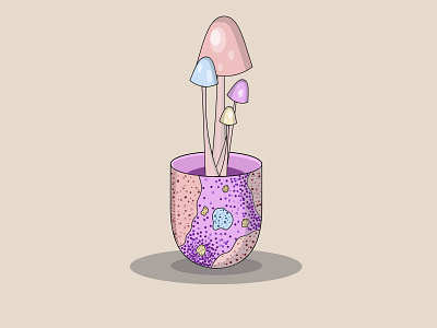 Fancy Mushrooms design illustration