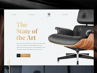 Eames Lounge Chair and Ottoman chair eames furniture landing page product ui web webdesign