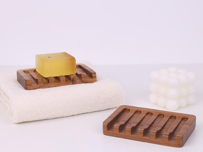 Wooden Draining Soap Dish For Shower