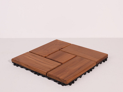 Teak Interlocking Wood Bathroom Floor Tiles design product