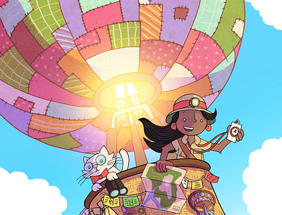 Balloon Adventure adventure balloon childrens cover cover design illustration