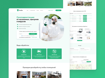 Disinfection Services landing page design design landing ui ux web