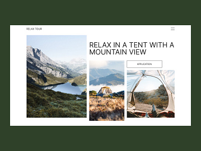 Relax tour Concept design interface landing ui ux web website