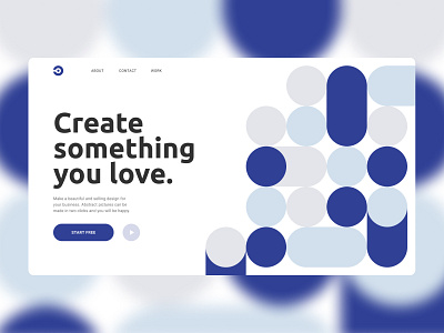 Сreate something you love | Website Design 💙 design illustration interface landing ui ux web website
