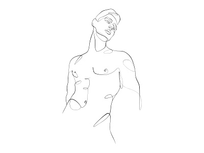 Male figure line art