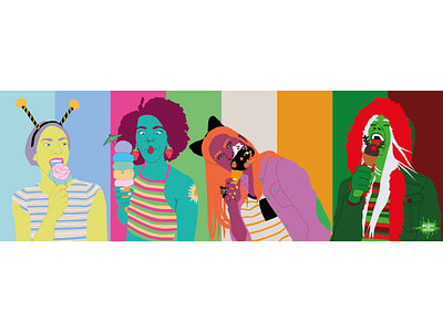 Ice Cream Daze Illustration bold colours community design digital illustration empowering artwork female illustration graphic design illustration