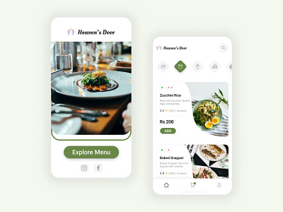 Digital Menu-Restaurant App app design ui ux