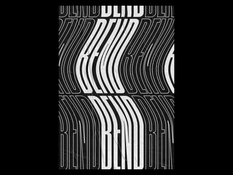BEND abstract after effects animation kinetic kinetic typography motion motion design motion graphics poster typeface typography