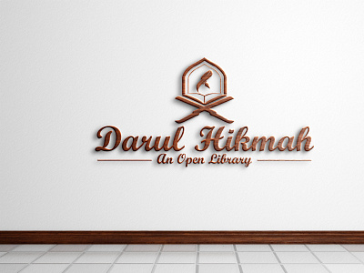 Darul Hikmah library logo book branding darul education graphic design hikmah icon islic knowledge logo vector