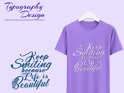 Typography and creative t-shirt design ai creative custom design eps graphic design modern smile t-shirt unique vector writing