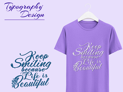 Typography and creative t-shirt design ai creative custom design eps graphic design modern smile t shirt unique vector writing
