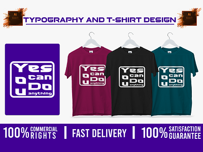 Typography and T-shirt Design ai custom design eps fonts graphic design mordern t-shirt typography typography t-shirt unique vector writting