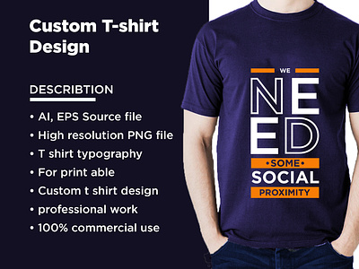 T-shirt Design (we need some social proximity) ai art business custom design eps graphic design nature need social t-shirt travel unique vector we