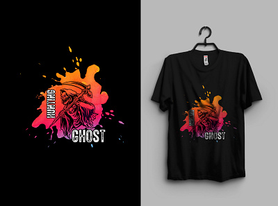 Hunting Ghost Tshirt Design ai design eps ghost graphic design hunting latest new t shirt tshirt typography unique vector