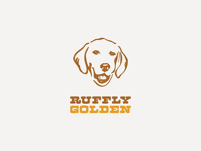 Ruffly Golden Logo Exploration dog logo