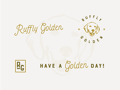 Ruffly Golden Logo Variations branding logo