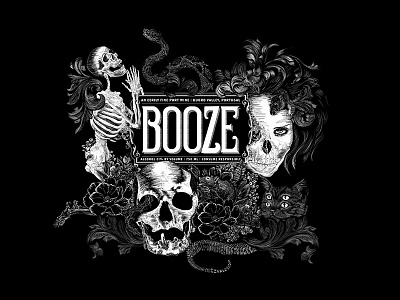 Booze Illustration by Meaghan Cafferty on Dribbble