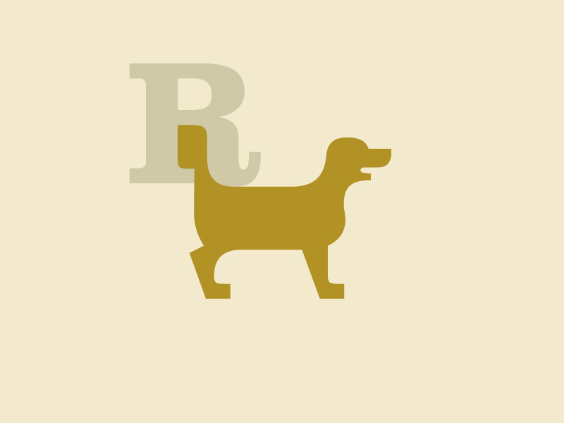 Ruffly Dribble clarendon dog gif logo typography