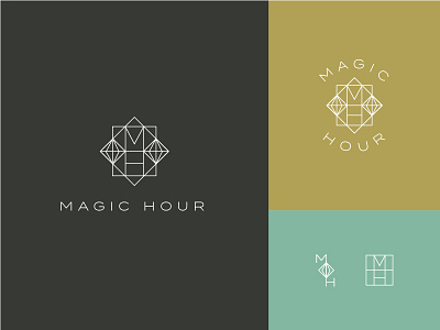 Magic Hour Logo Exploration diamond geometric logo minimal monoline simple