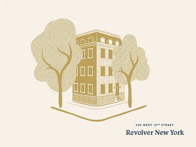Cute little townhome illustration