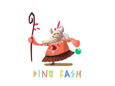DINO BASH - Witch Doctor character dino bash doctor healer illustration pokoko skull witch