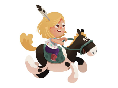Having Fun fun horse illustration pony