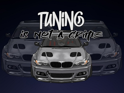 Tuning is not a crime artwork design digital drawing illustration krita