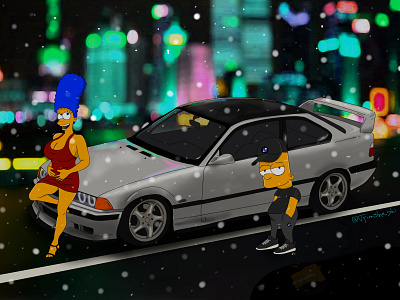 e36 winter artwork design digital drawing illustration krita